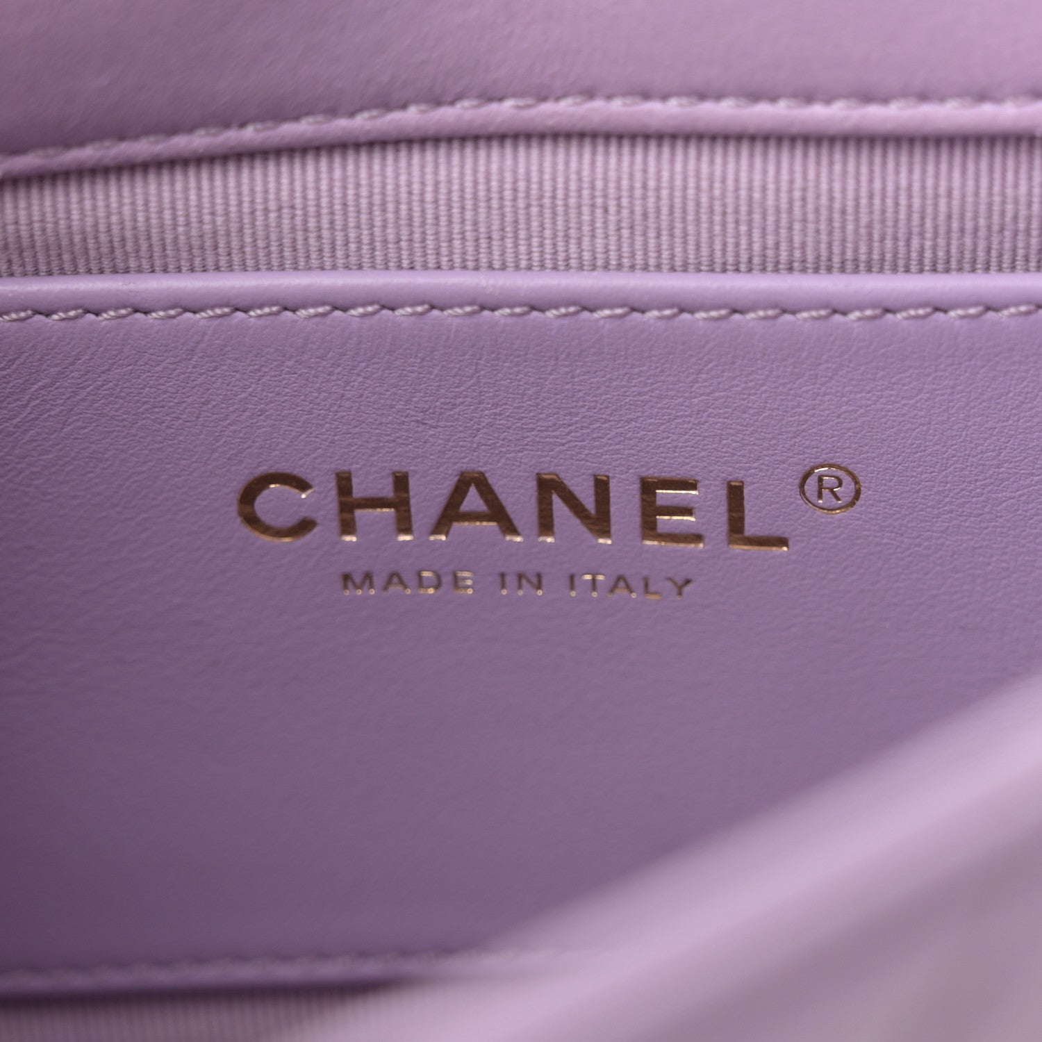 Lambskin Quilted Braided CC Small Flap Lilac