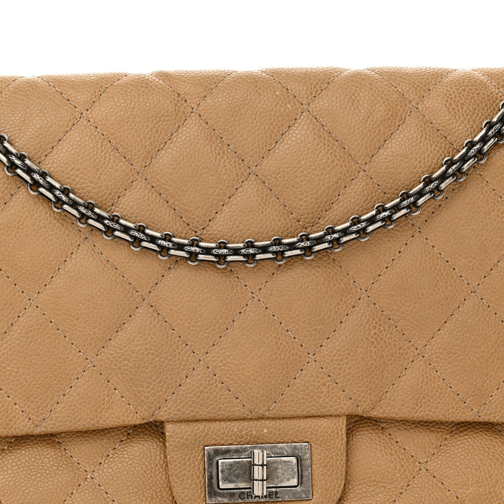 Caviar Quilted 2.55 Reissue 227 Flap Beige