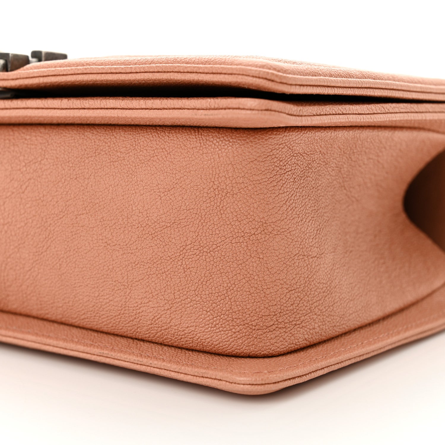 Caviar Quilted Medium Boy Flap Light Brown