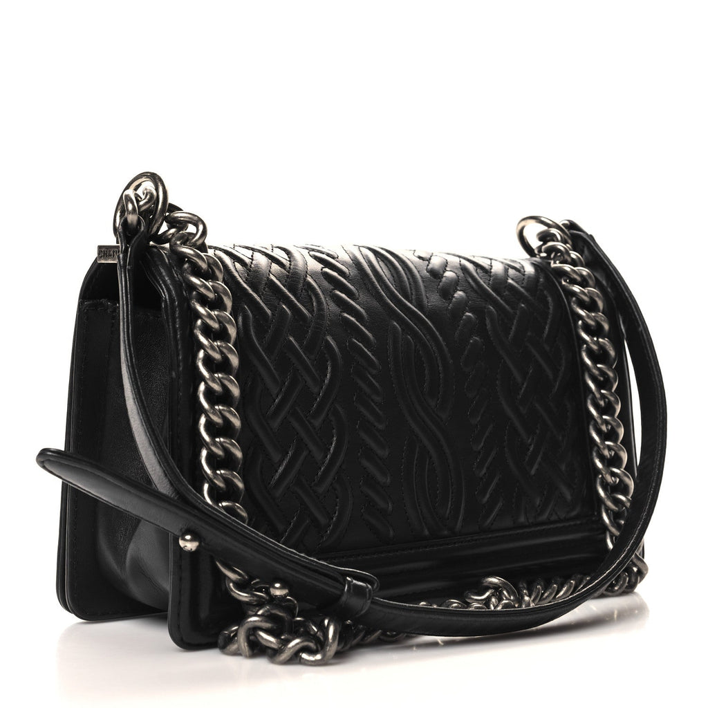 Lambskin Medium Celtic Boy Flap Black