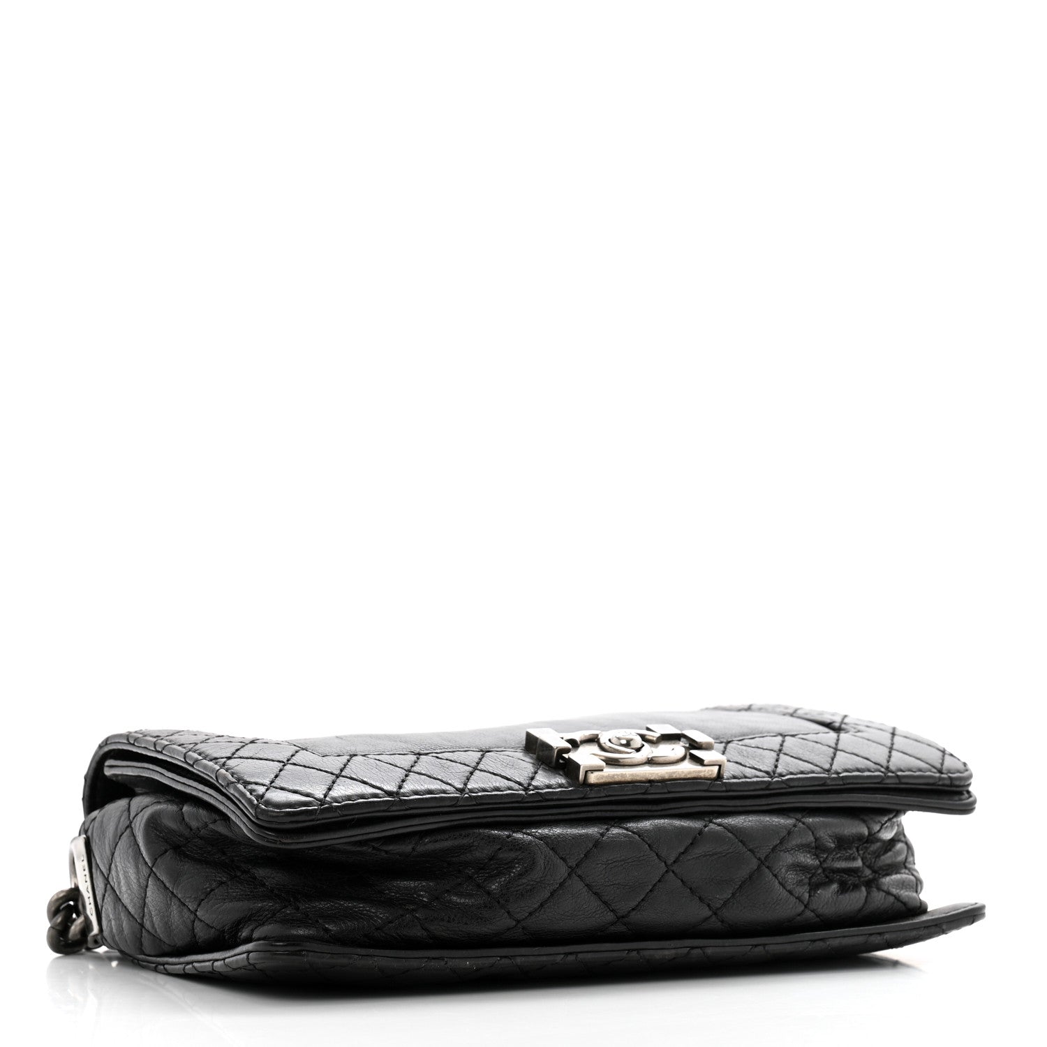 Calfskin Medium Boy Reverso Flap Black