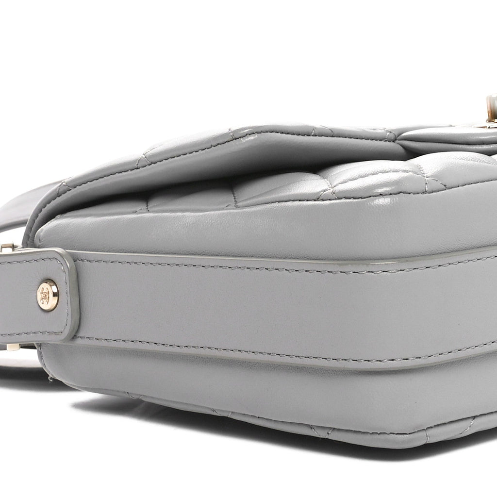 Calfskin Quilted Bolero De Chanel Flap Bag Grey