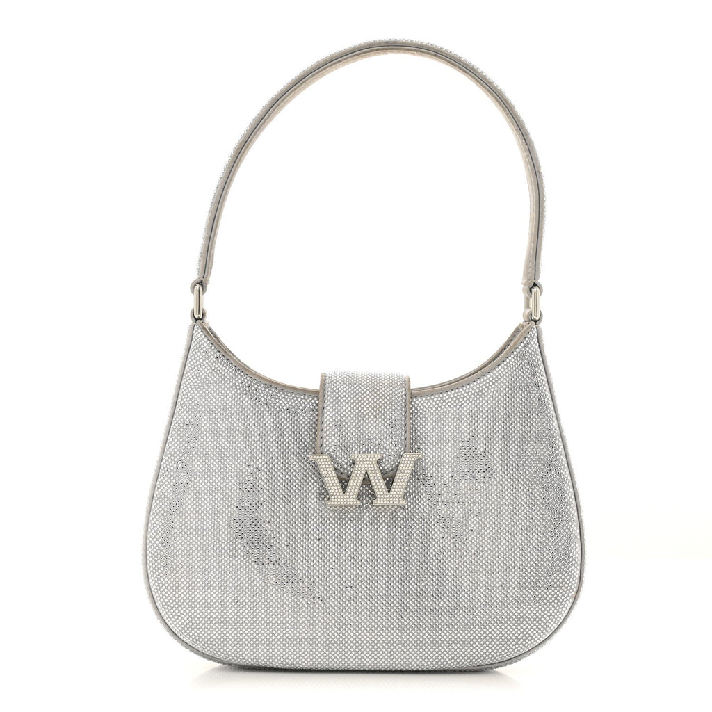 Mesh Crystal Rhinestone Small Legacy Hobo Alloy