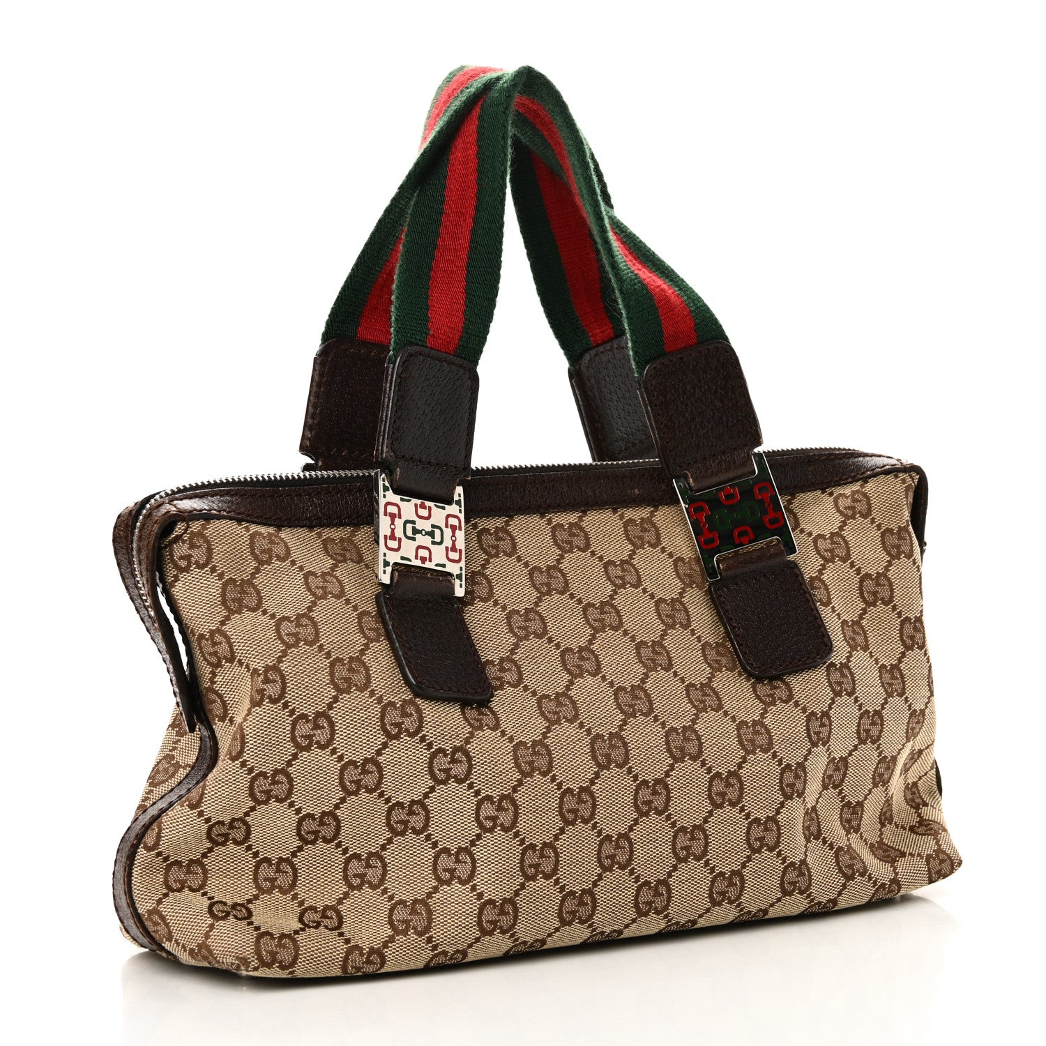 GG Monogram Web Pop Tote Brown