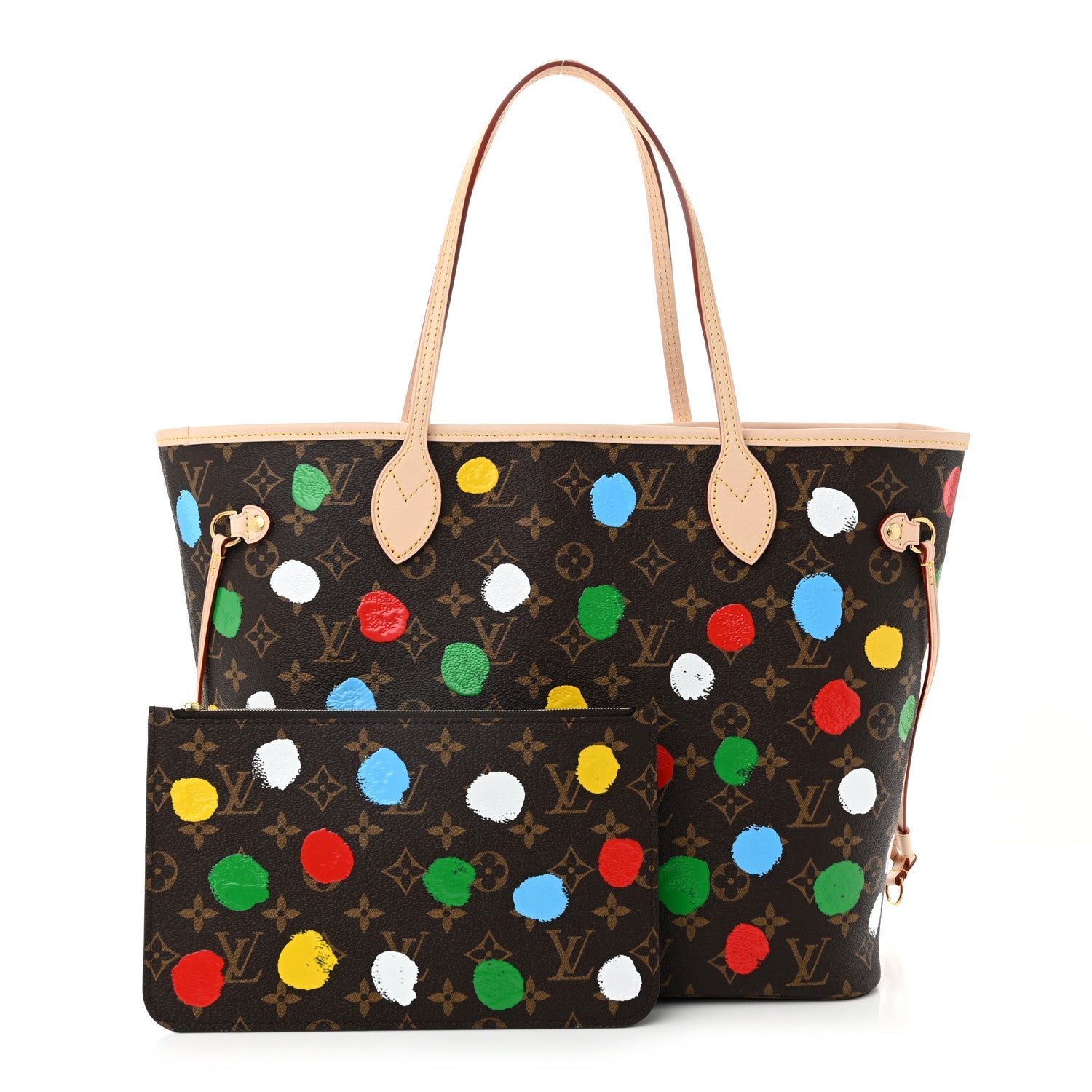 LV X YK Monogram Dots Neverfull MM