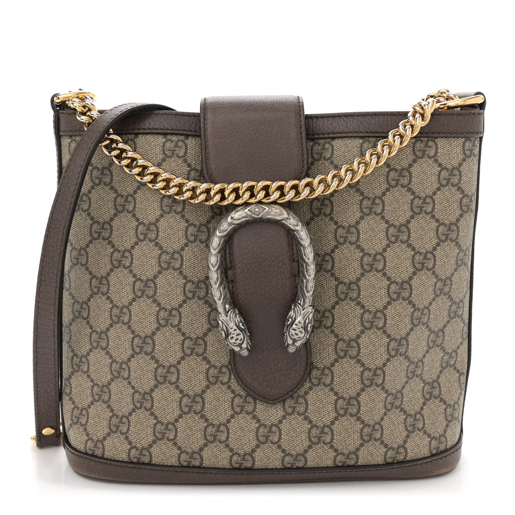 GG Supreme Monogram Medium Dionysus Bucket Bag Beige New Acero