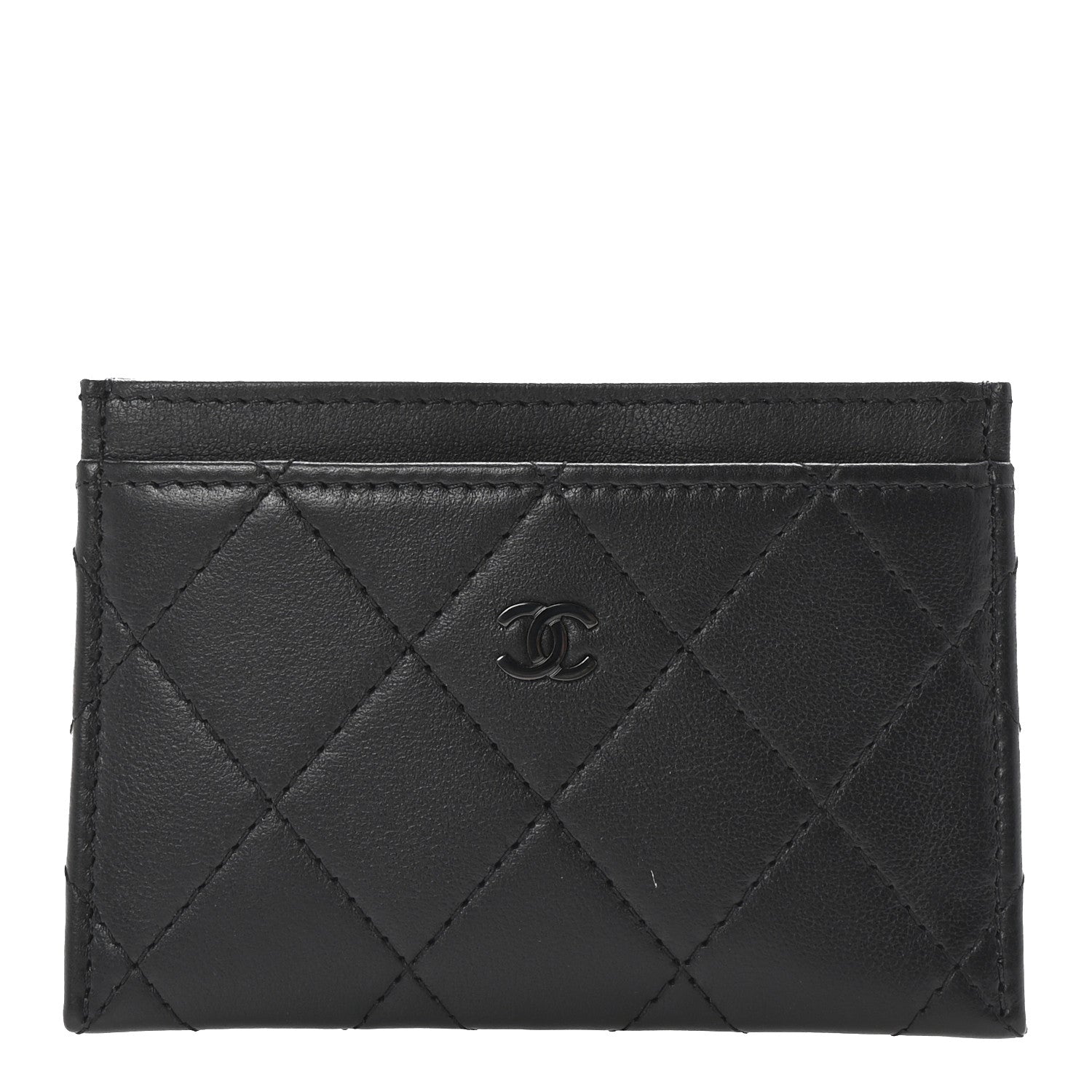 Calfskin Quilted  Holder So Black