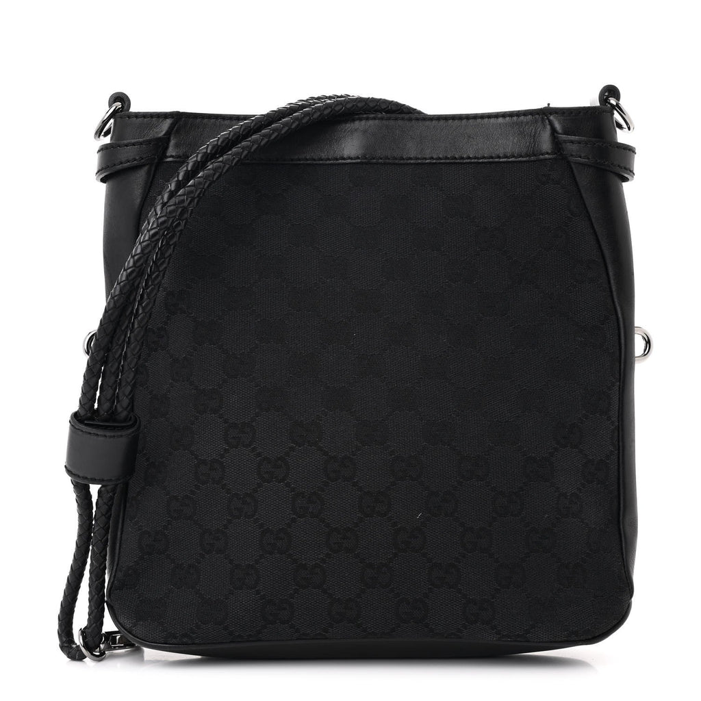 Monogram Braided Shoulder Bag Black