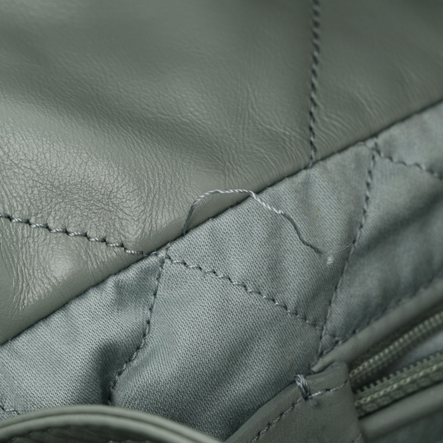 Shiny Calfskin Quilted Small Chanel 22 Grey