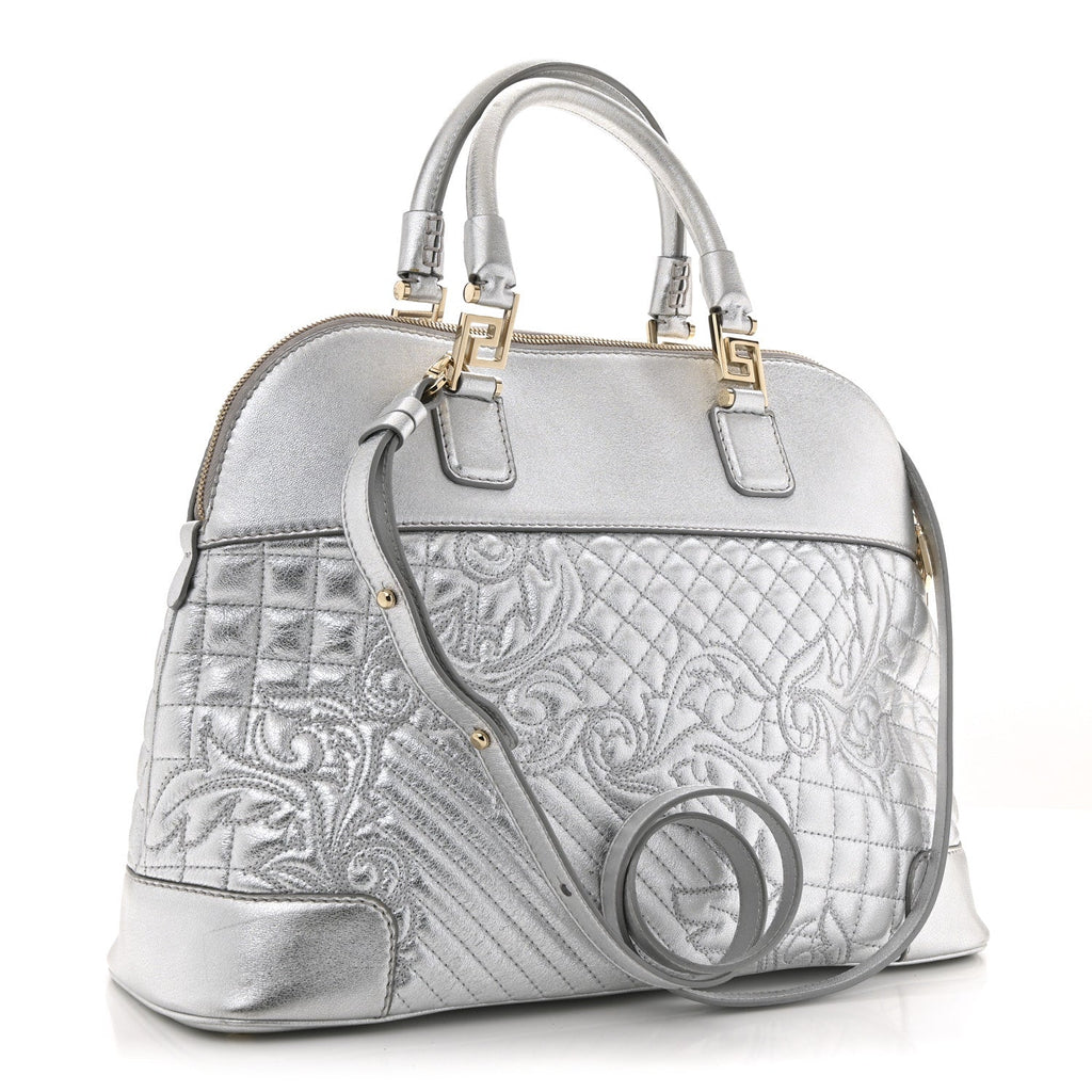 Metallic Quilted Nappa Altea Vanitas Lady Athena Silver