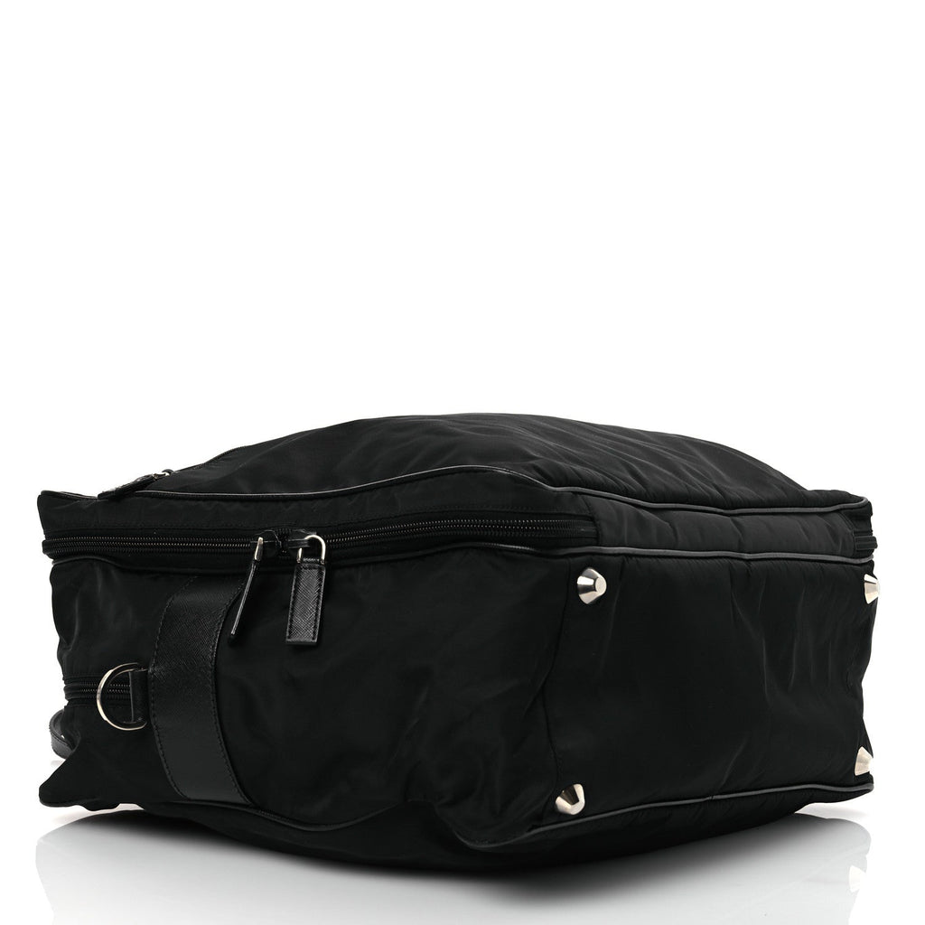 Tessuto Nylon Saffiano Briefcase Black