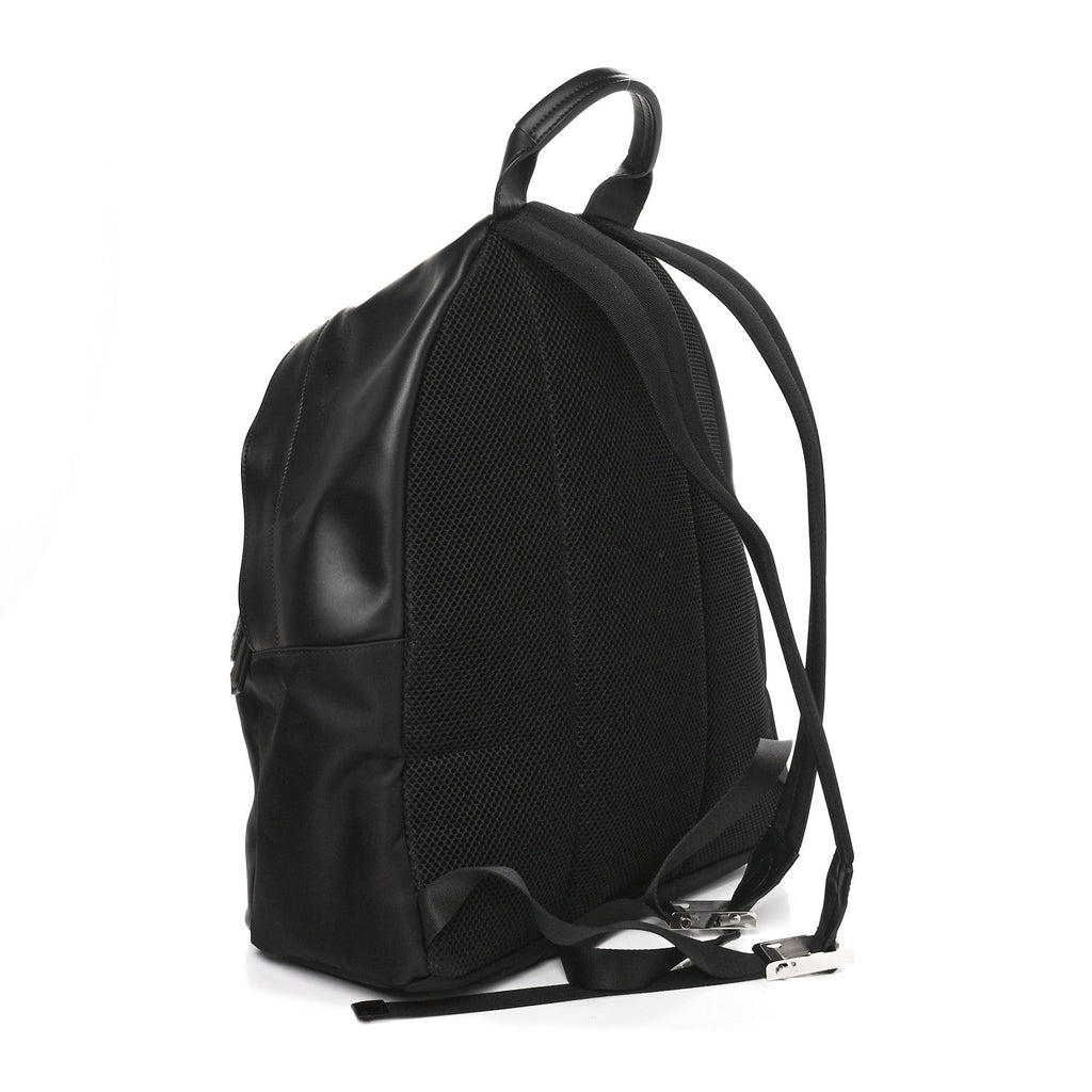 Nylon Vitello Liberty Vitello Dolce Monster Eyes Rounded Backpack Black Sunflower