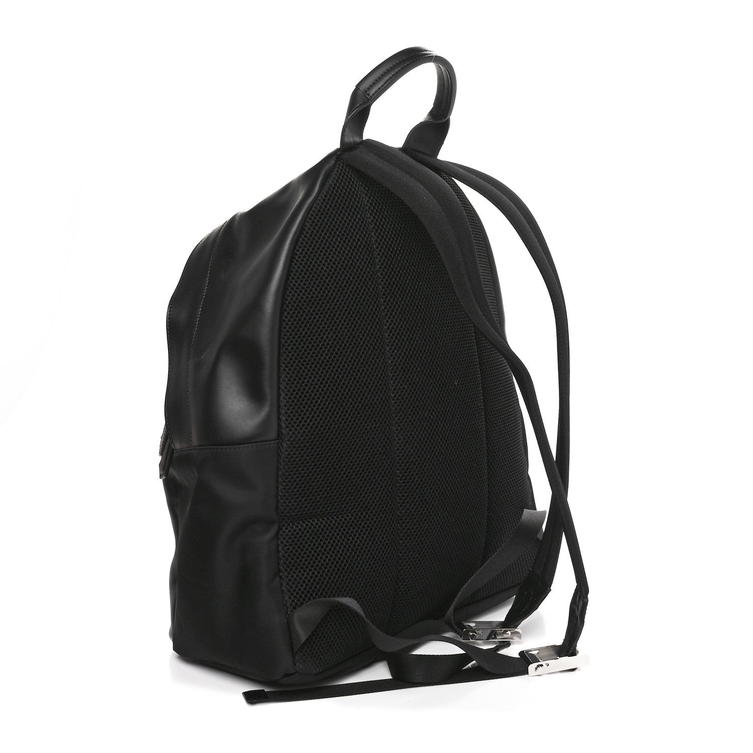 Nylon Vitello Liberty Vitello Dolce Monster Eyes Rounded Backpack Black Sunflower