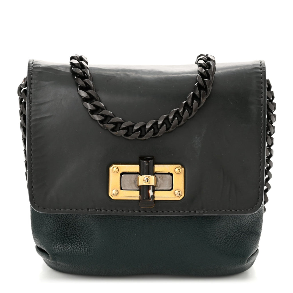 Calfskin Mini Happy Edgy Crossbody Green