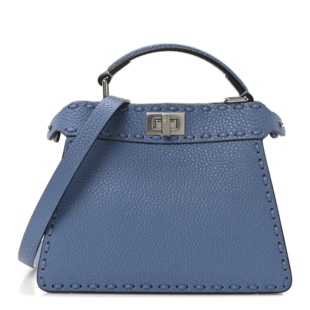 Cuoio Romano Selleria Petite Peekaboo I SEE U Iconic Satchel Blue
