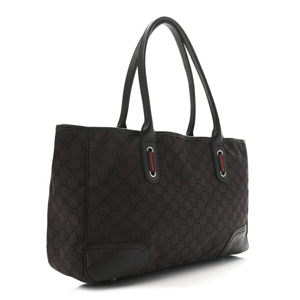 Nylon Monogram Medium Princy Tote  Dark Brown