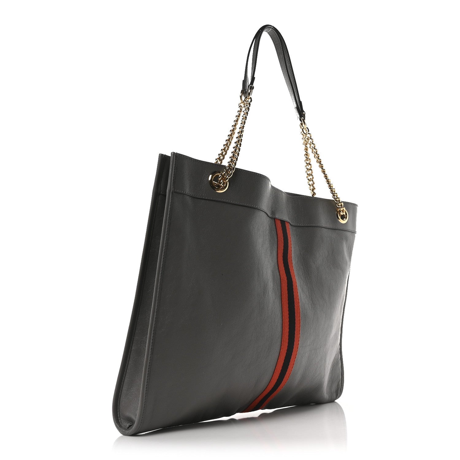 Calfskin Large Rajah Chain Tote Grey