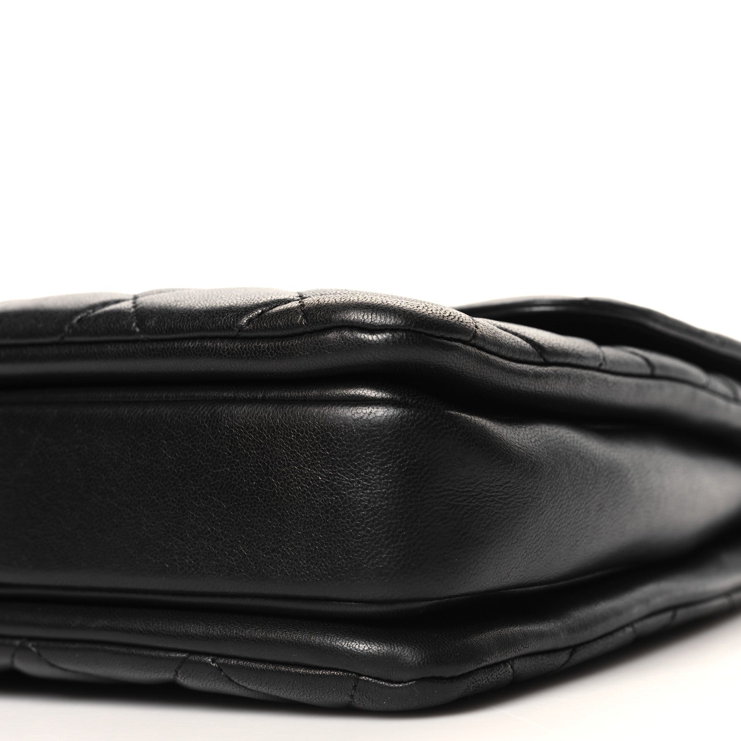 Lambskin Quilted Medium Trendy CC Flap Dual Handle Bag Black