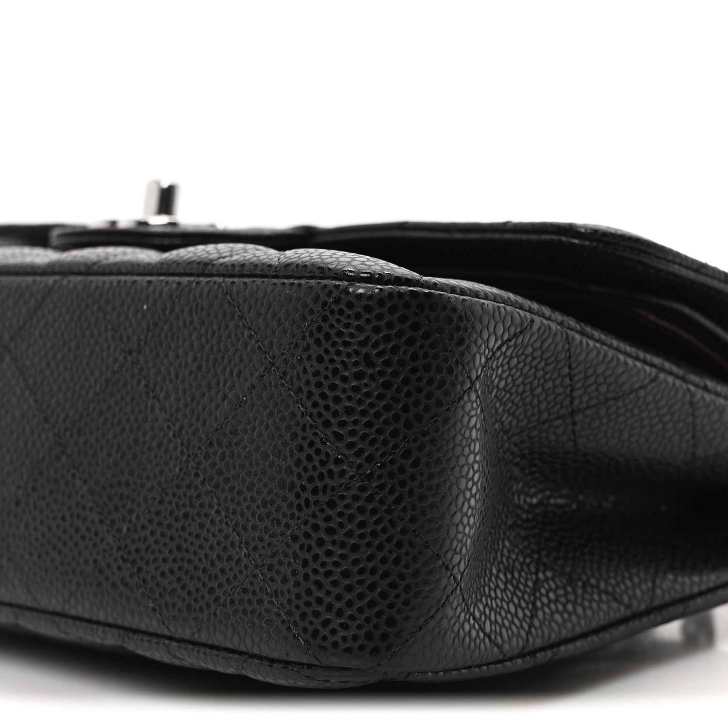 Caviar Quilted Small Double Flap Black