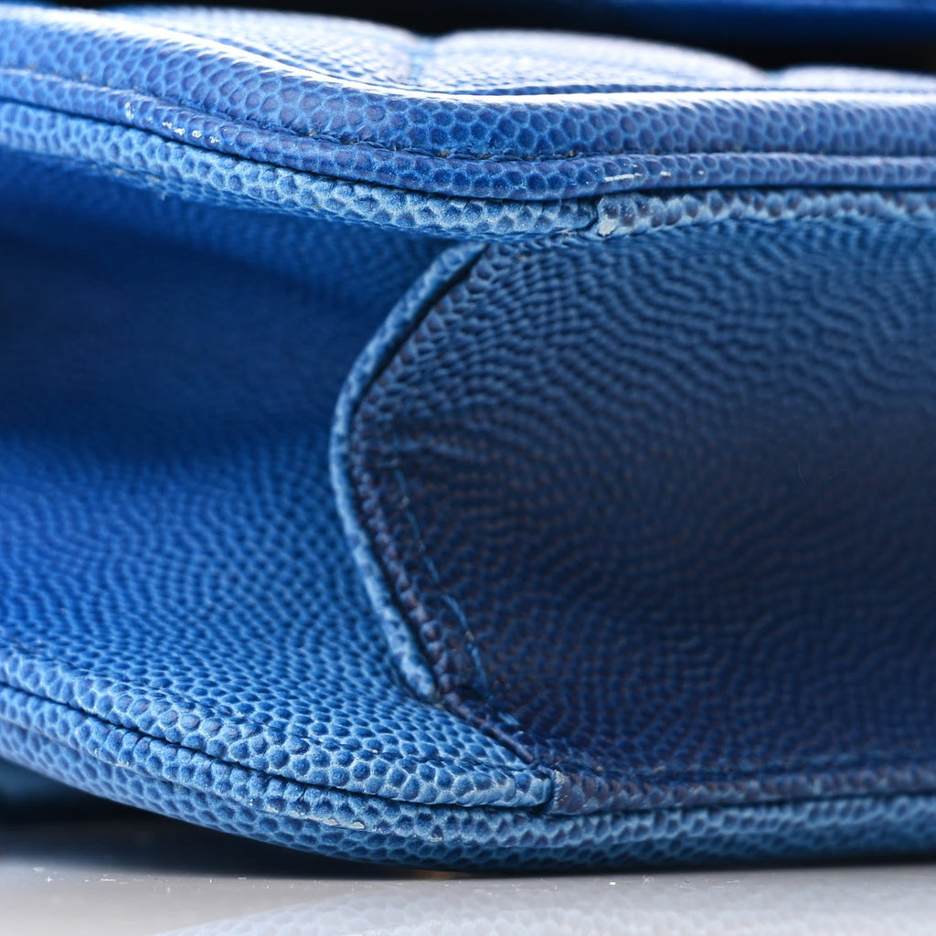 Caviar Quilted Sunset On The Sea Waist Bag Blue