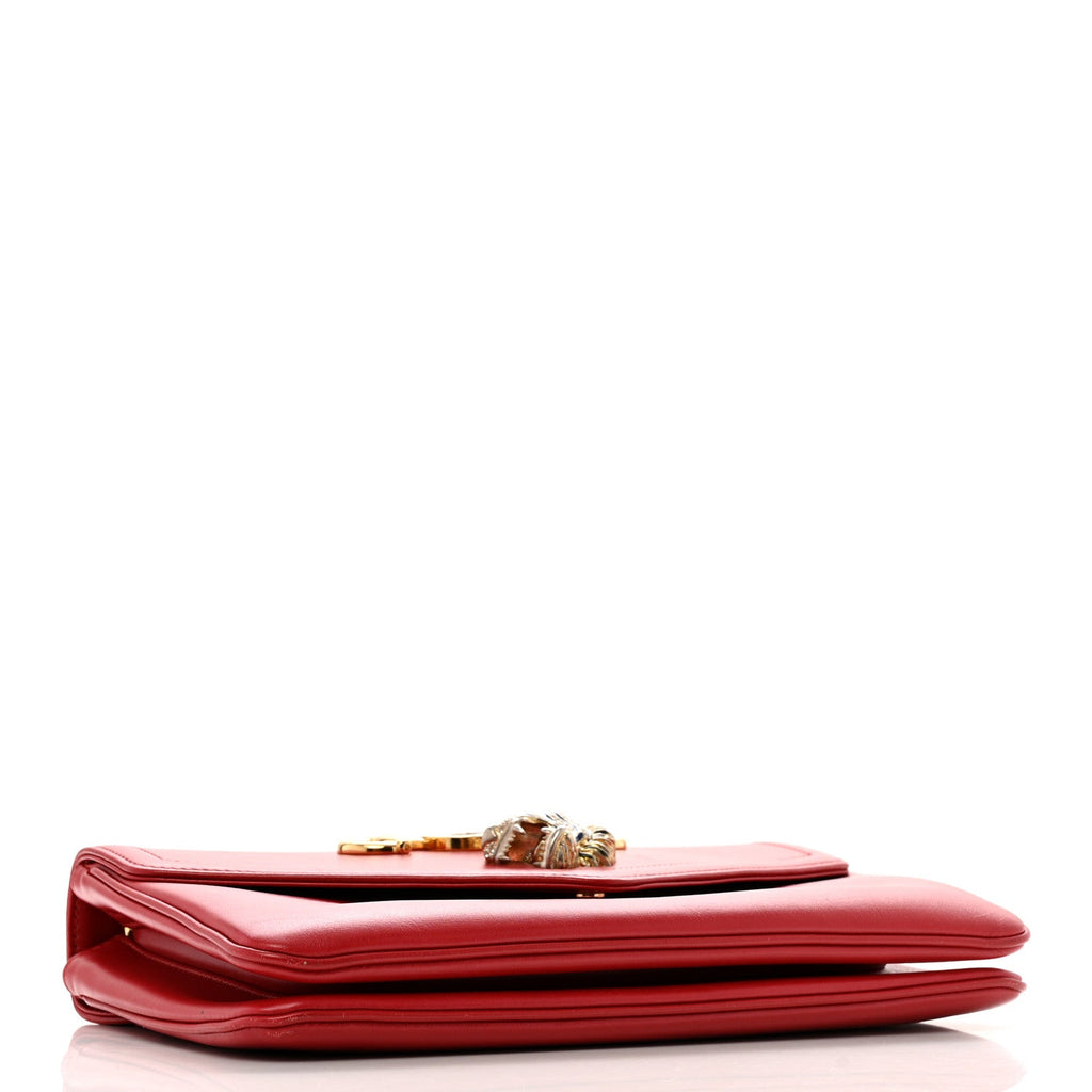 Vitello Palmellato Lux Crystal Medium Rajah Shoulder Bag Hibiscus Red Multicolor