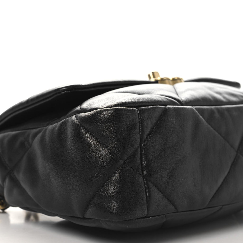 Lambskin Quilted Medium Chanel 19 Flap Black