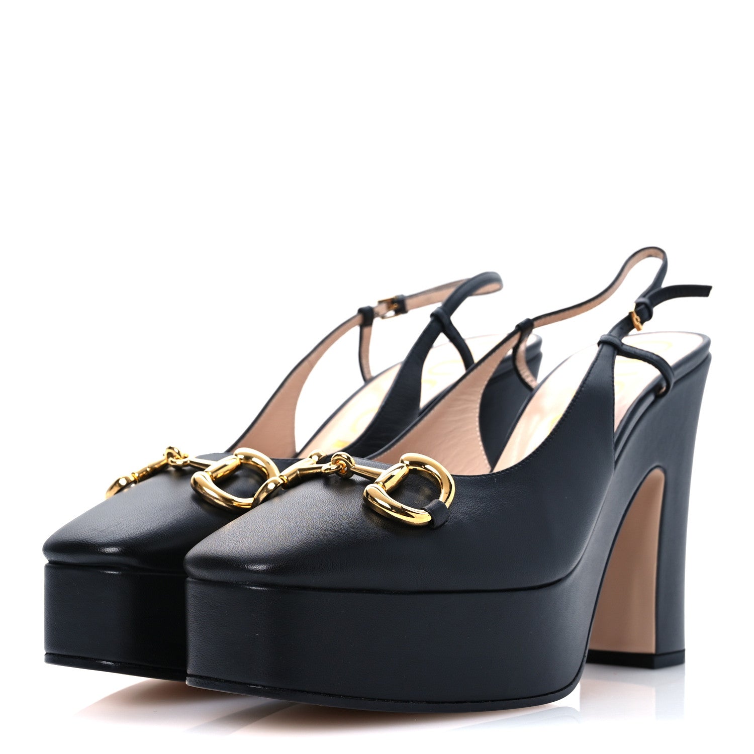 Nappa Horsebit Platform 35/120mm Slingback Pumps 41 Black