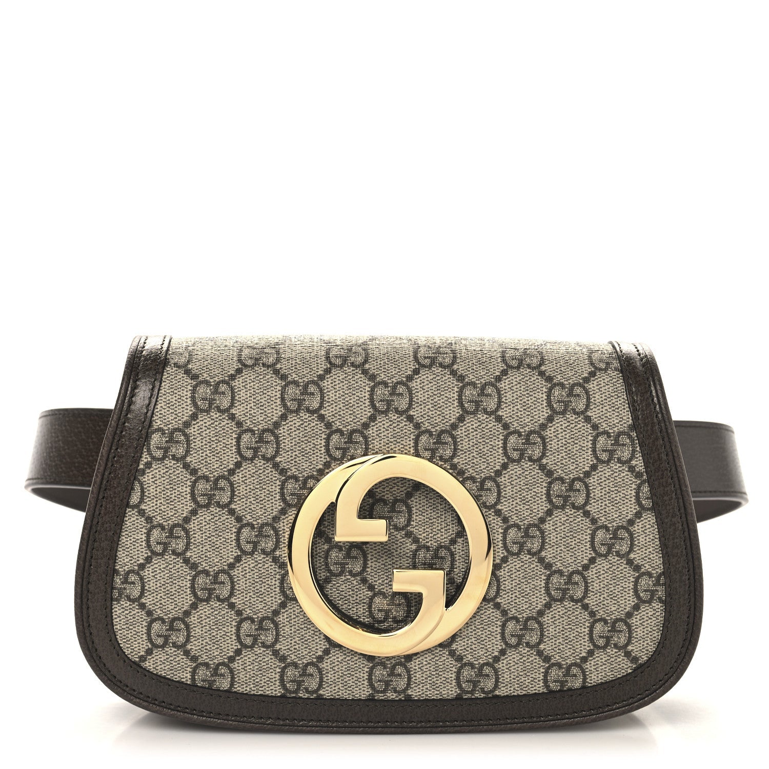 GG Supreme Monogram Textured Dollar Calfskin Blondie Belt Bag 80 32 Beige Ebony New Acero