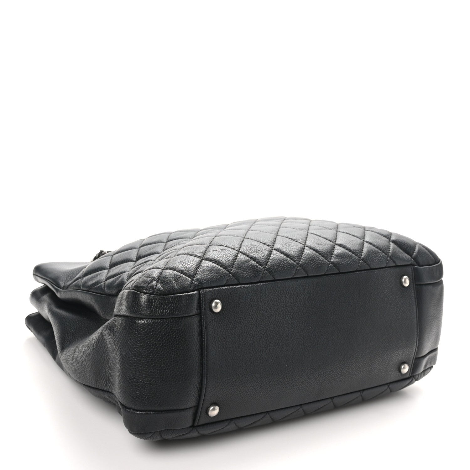 Caviar Quilted Urban Companion Shopping Tote Black