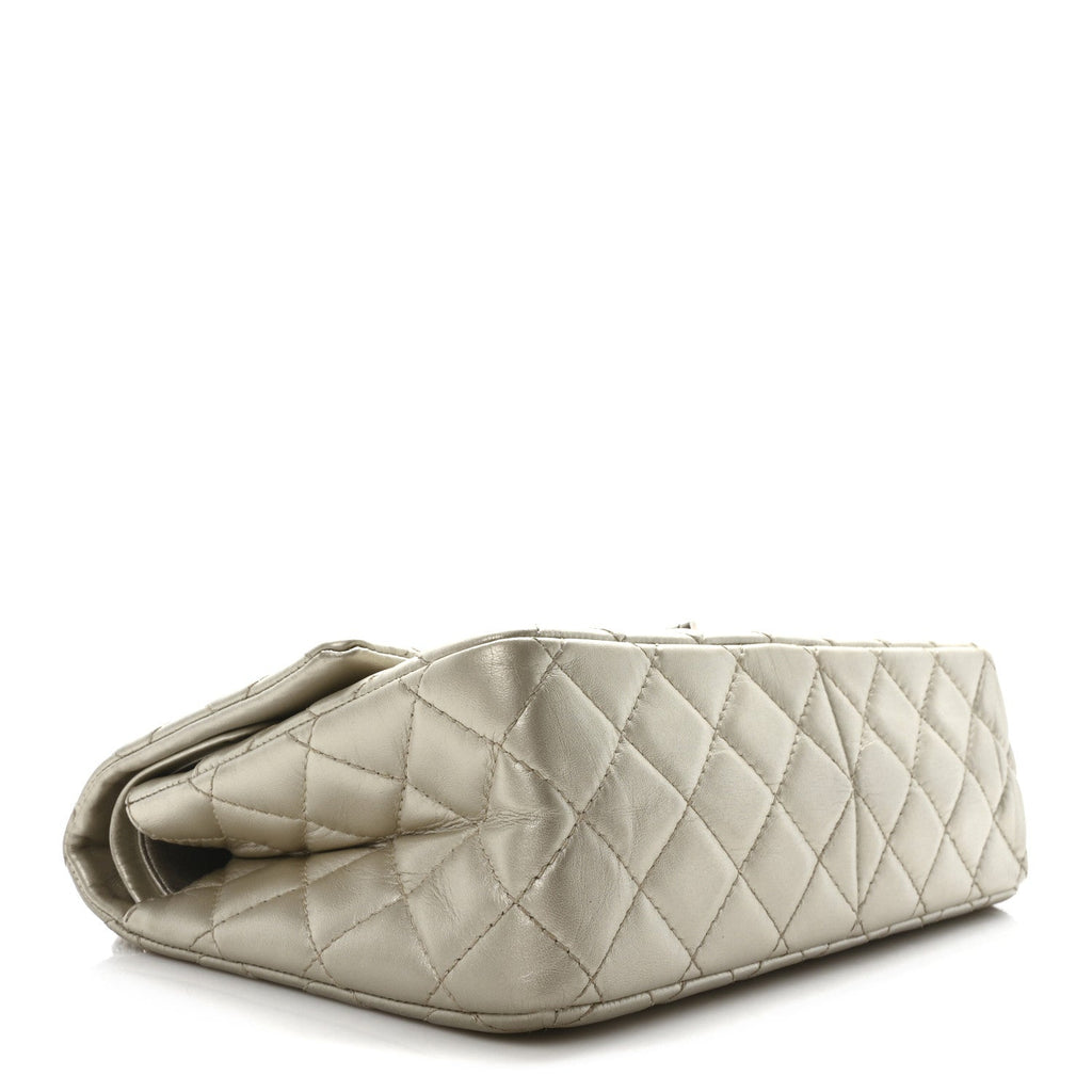 Metallic Lambskin Quilted 2.55 Reissue 226 Flap Silver