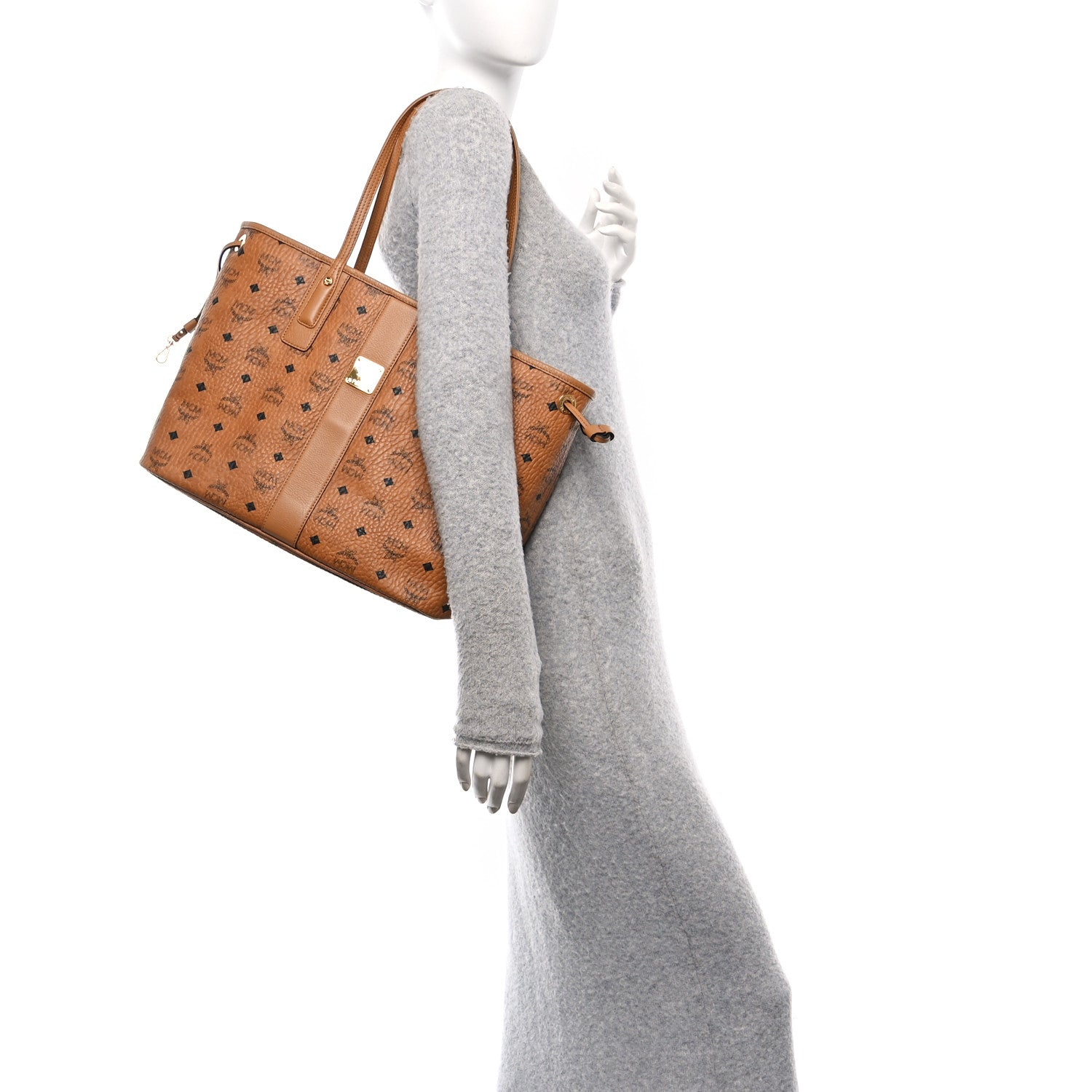 Visetos Medium Liz Reversible Shopper Tote Cognac