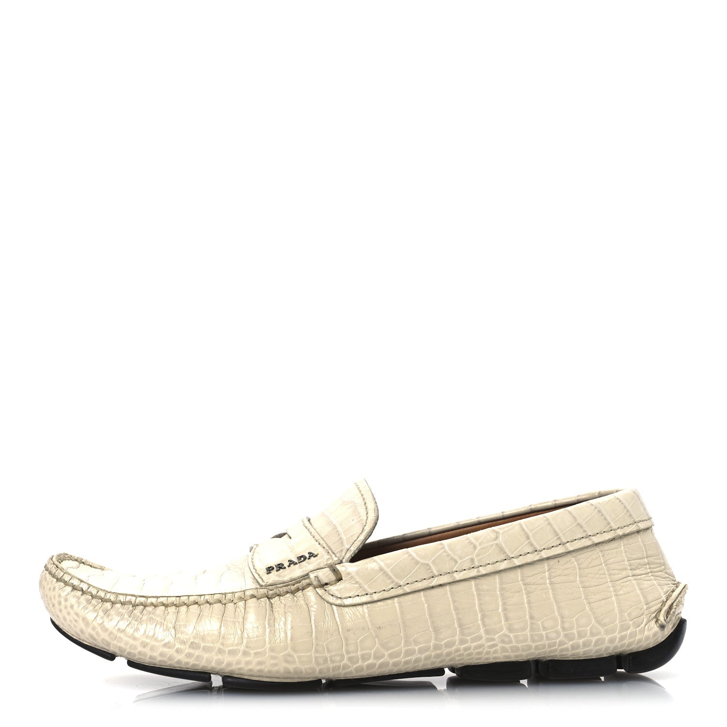 Calfskin Crocodile Embossed Loafers Men's Driving Loafers 8 Cera