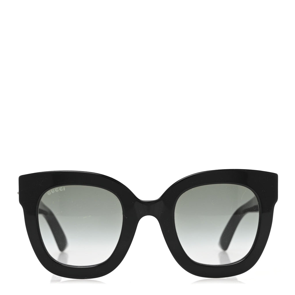 Acetate Crystal Star Round Frame Sunglasses GG0208S Black
