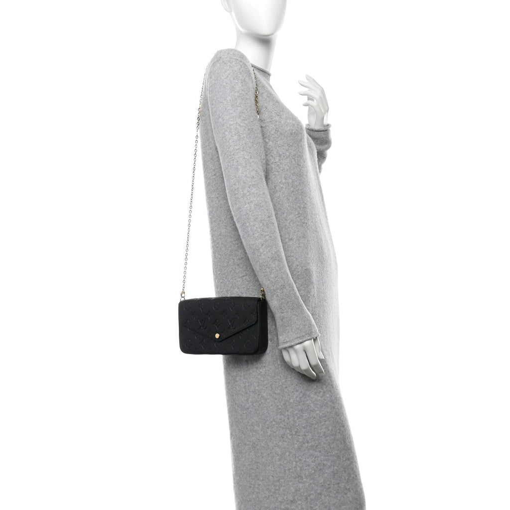 Empreinte Pochette Felicie Chain Wallet Black