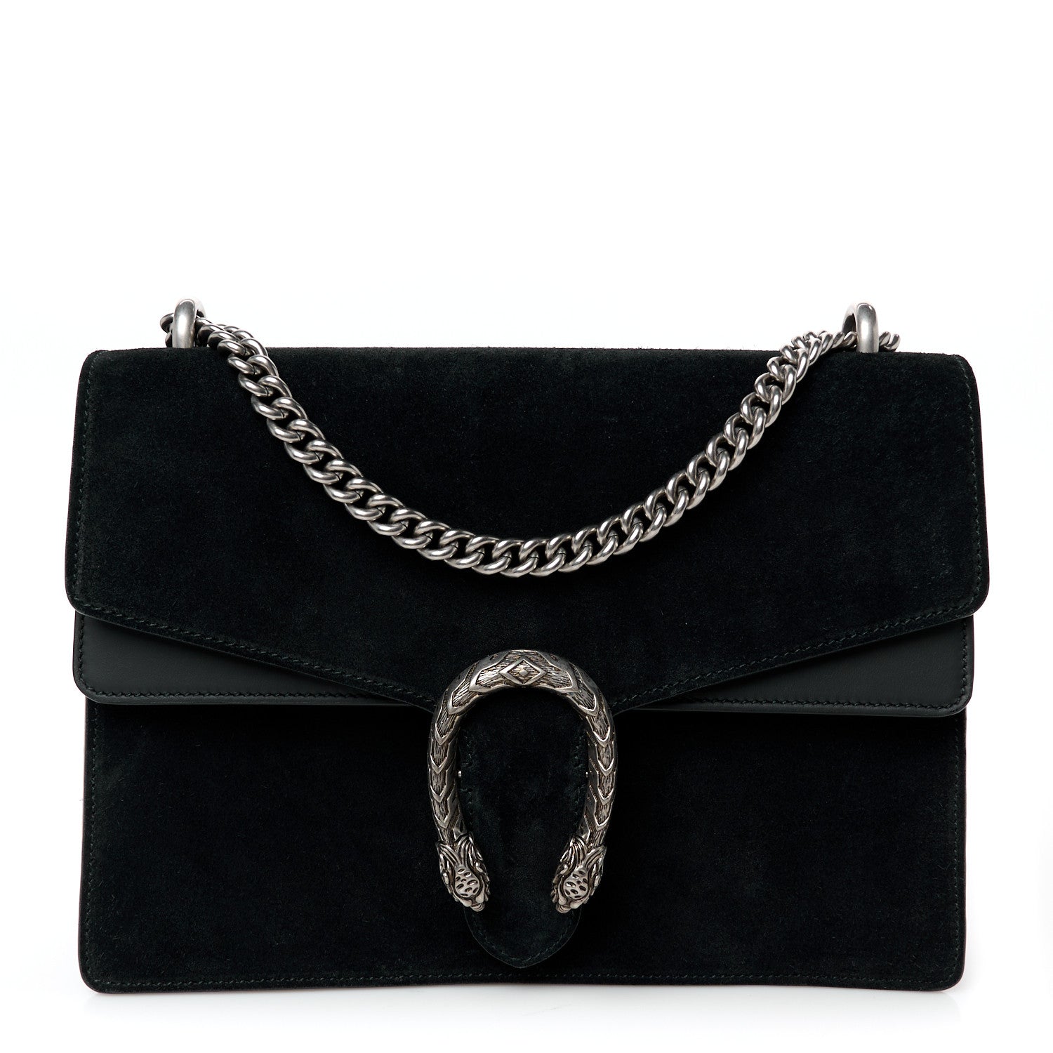 Suede Medium Dionysus Shoulder Bag Black