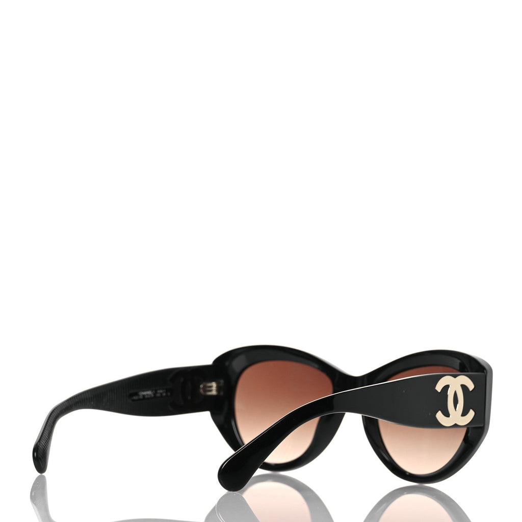Acetate Butterfly Large CC Sunglasses 5492-A Black