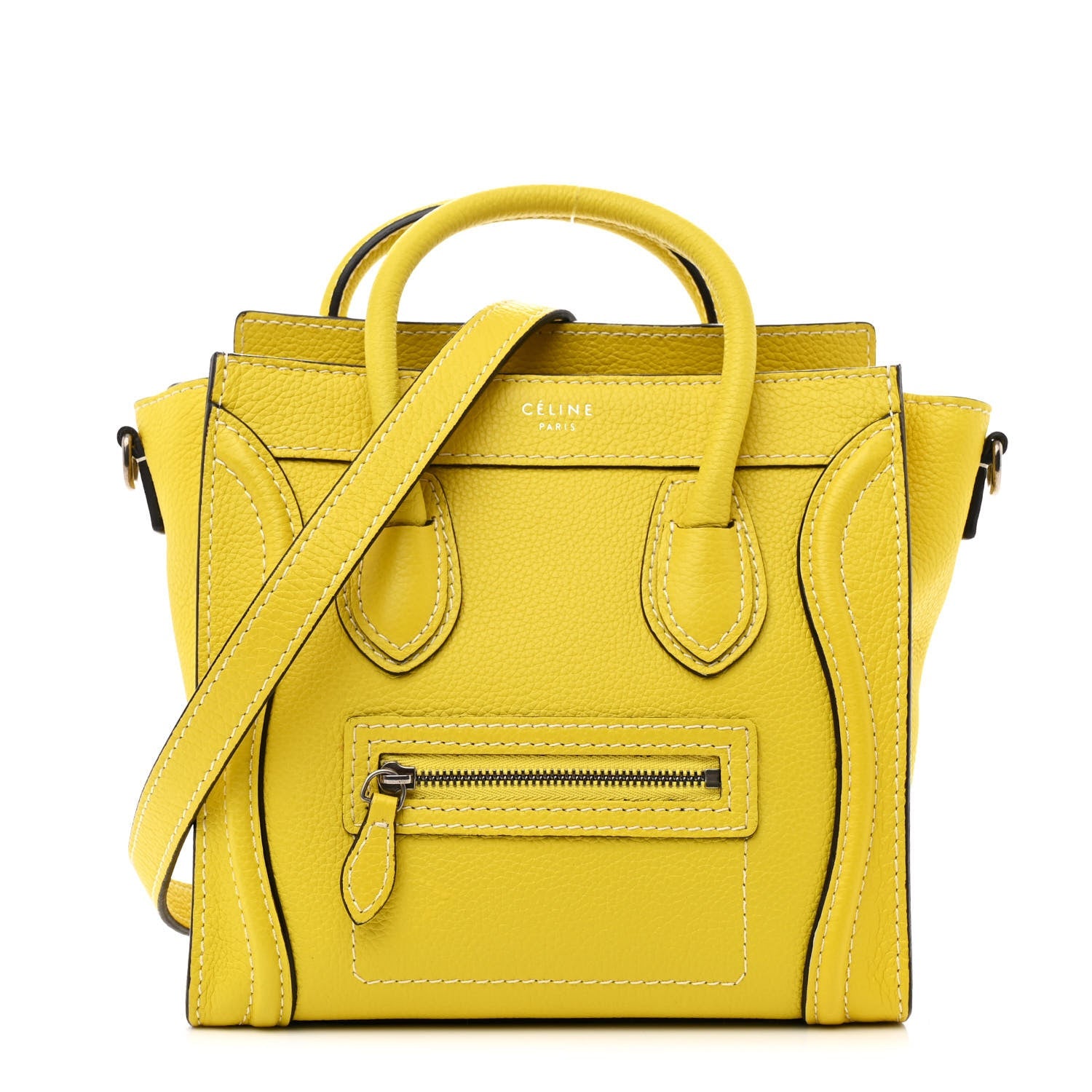 Drummed Calfskin Nano Luggage Acacia