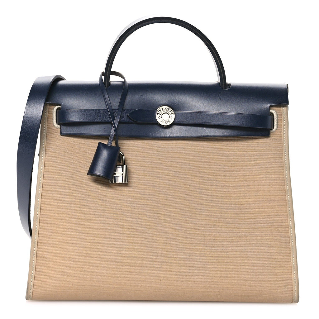 Vache Hunter Toile Herbag Zip 31 PM  Trench Bleu Indigo