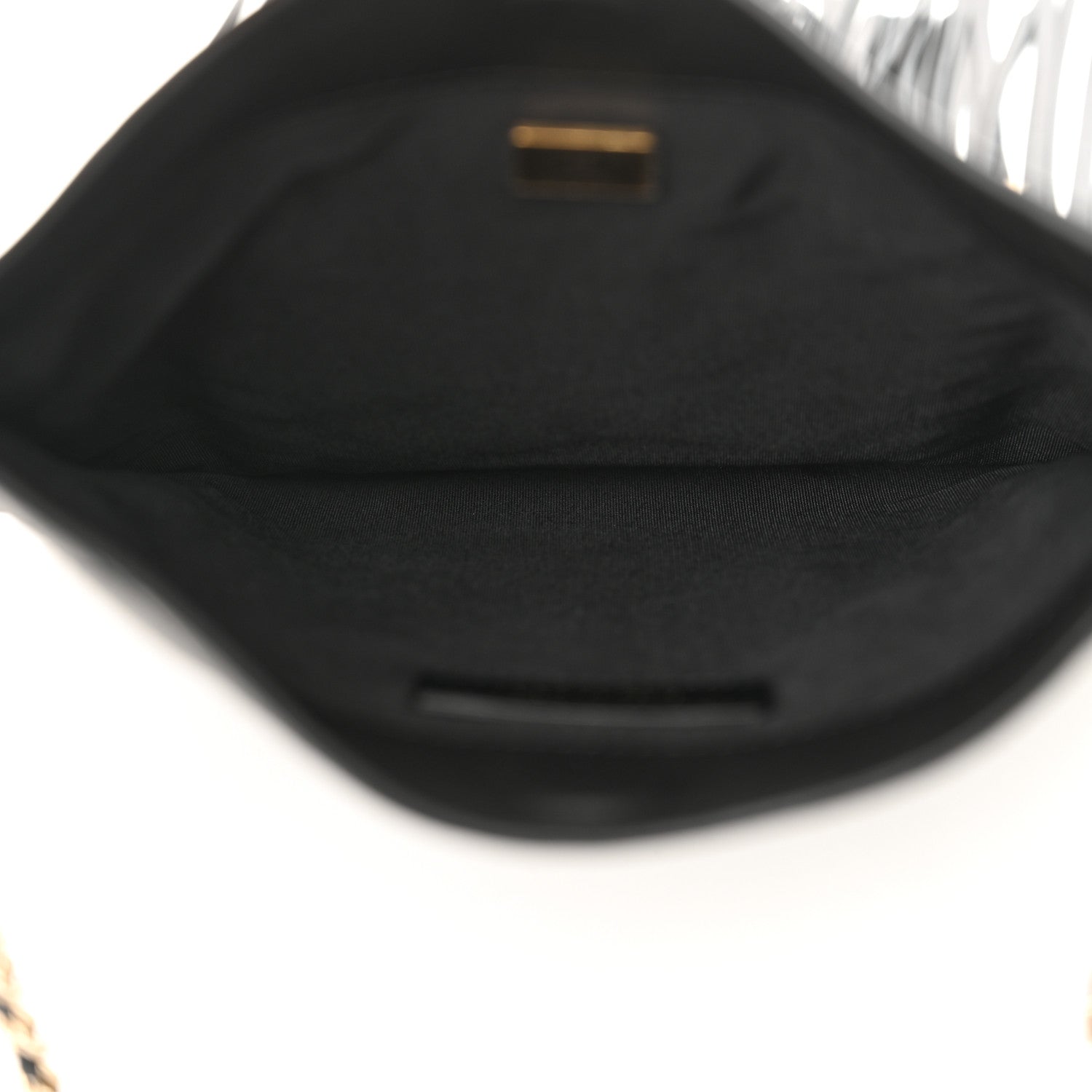 Calfskin Quilted Fringe Small Shopping Bag Black