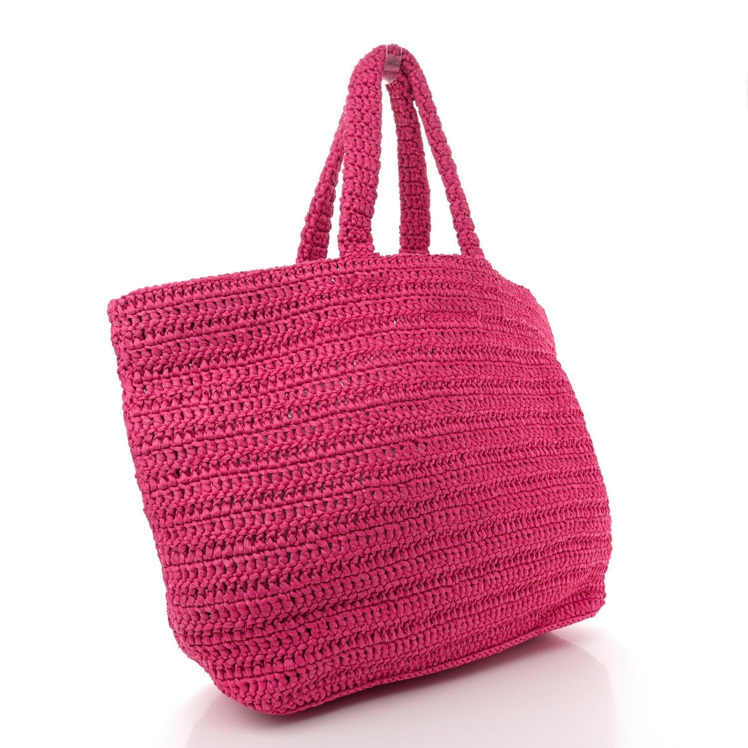 Raffia Rive Gauche Tote Pink