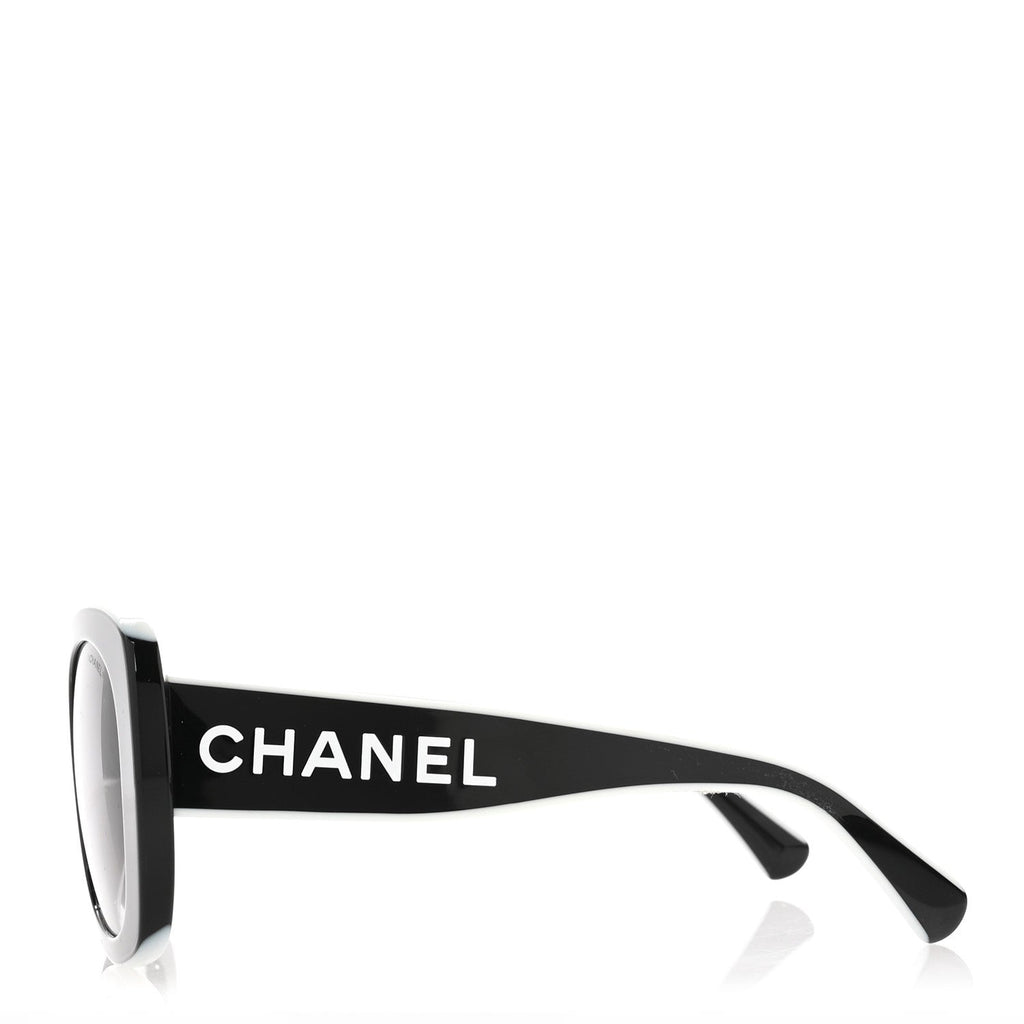 Acetate Sunglasses 71414 Black White