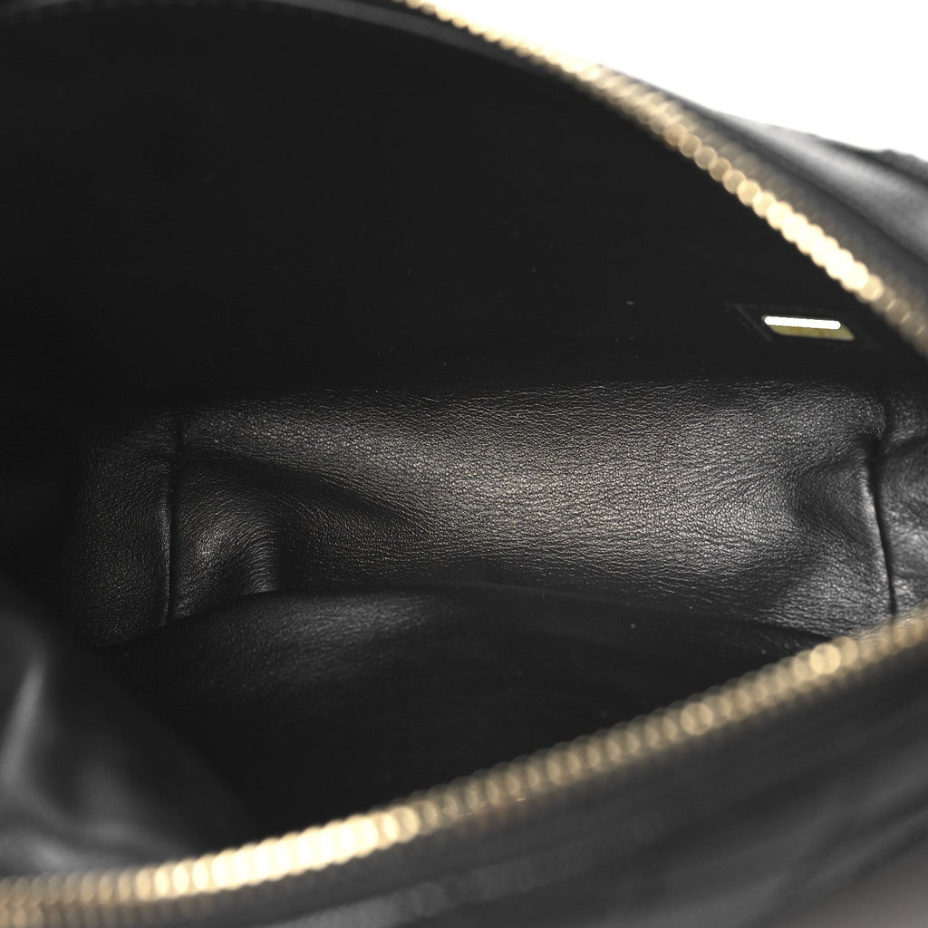 Caviar Quilted Filigree Waist Bag Black