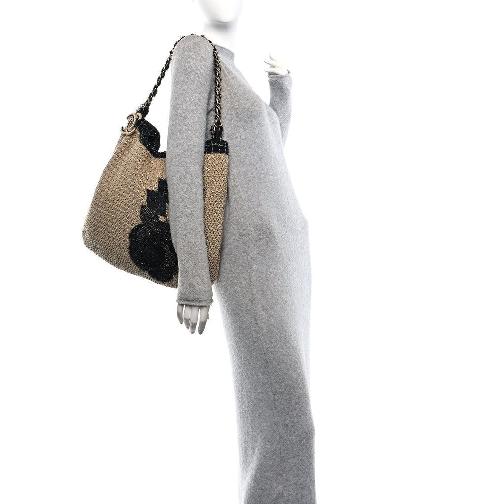 Tweed Woven Raffia Country Coco Hobo