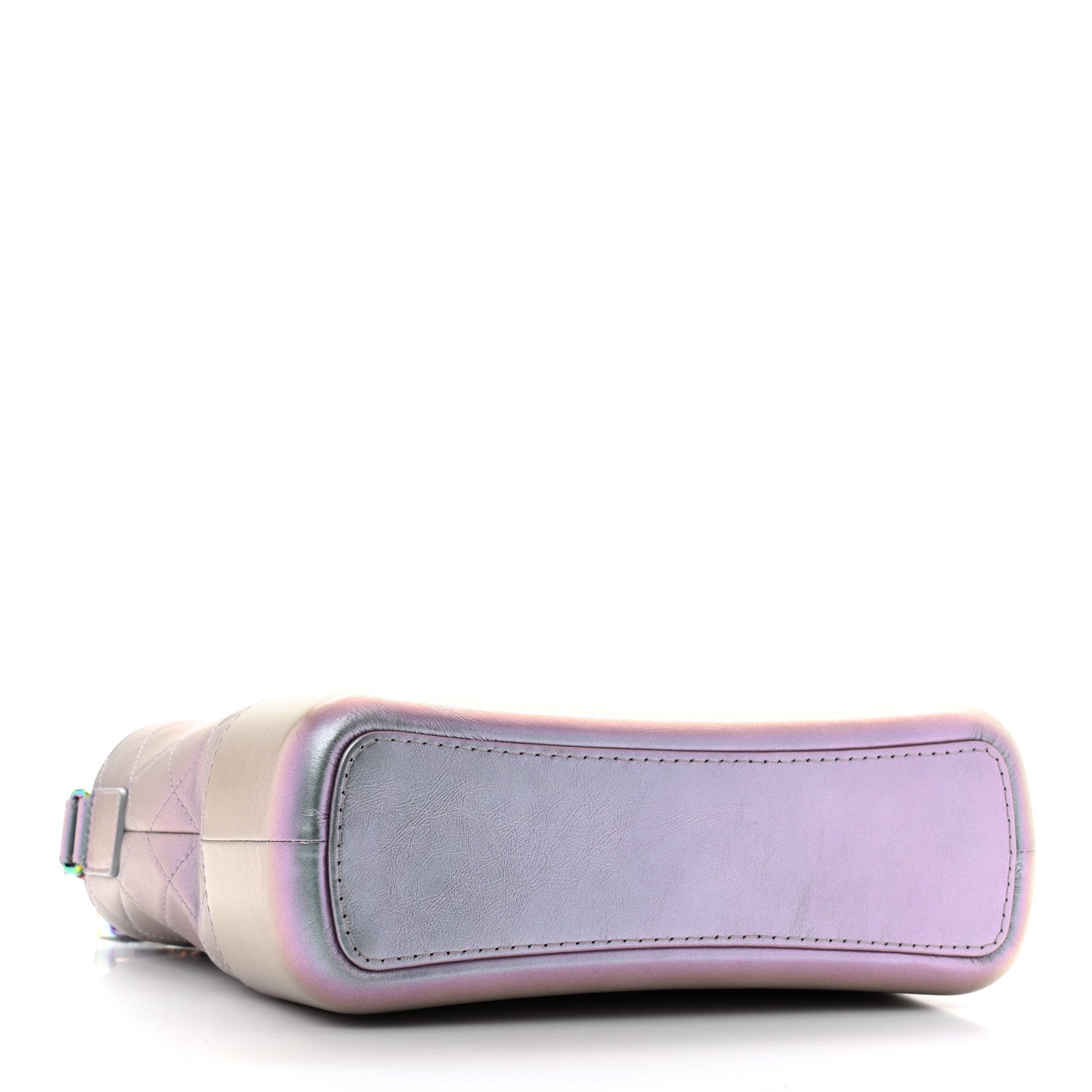 Iridescent Lambskin Calfskin Quilted Medium Gabrielle Hobo Light Purple