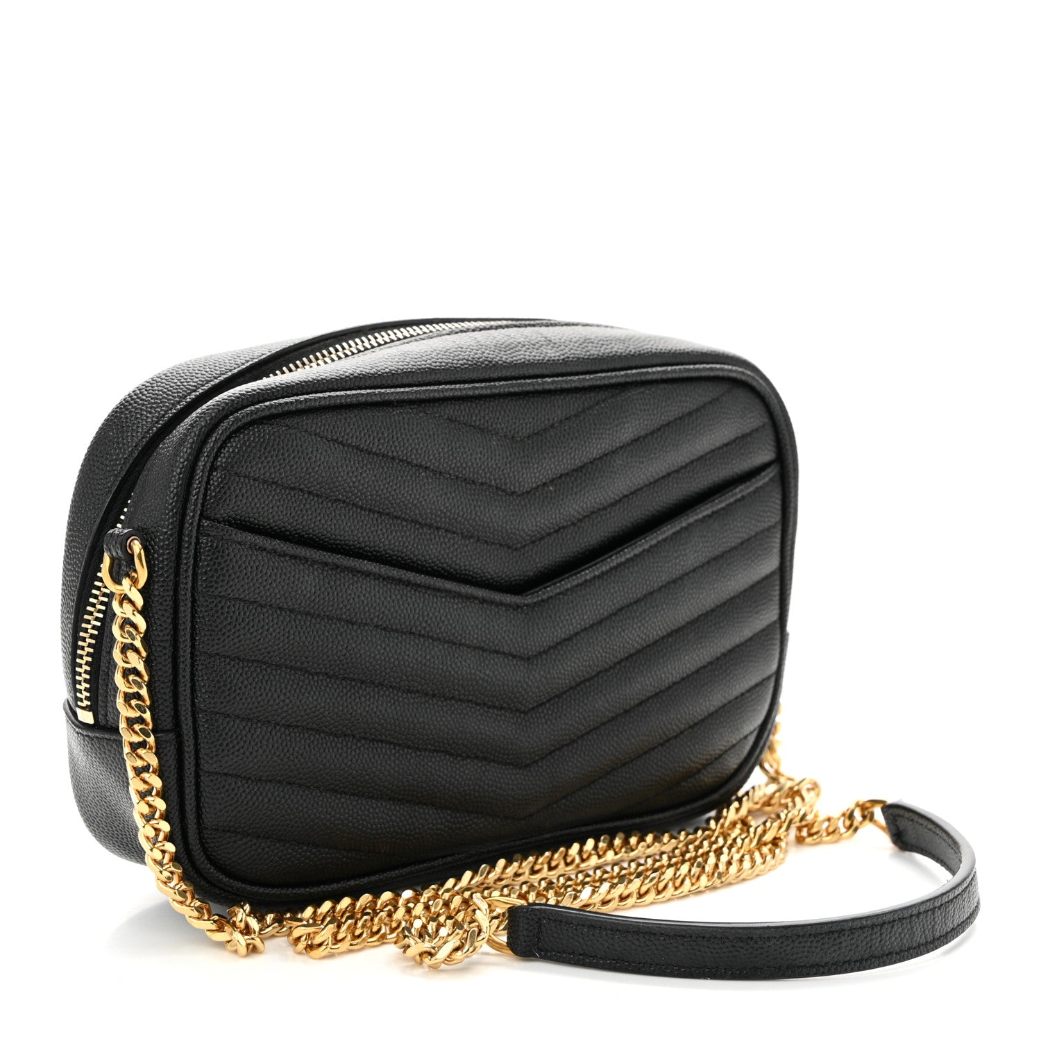 Grain De Poudre Matelasse Monogram Mini Lou Camera Bag Black