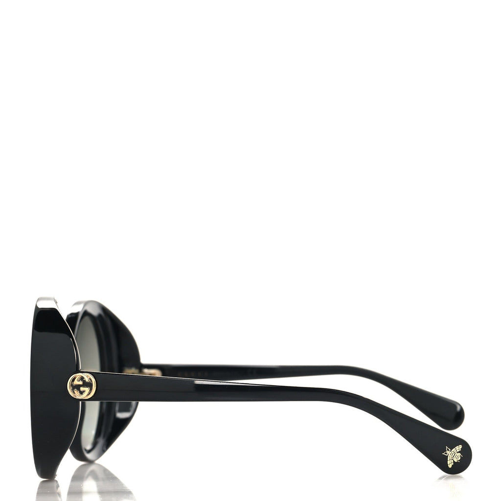 Acetate Round GG Sunglasses GG0367S Black