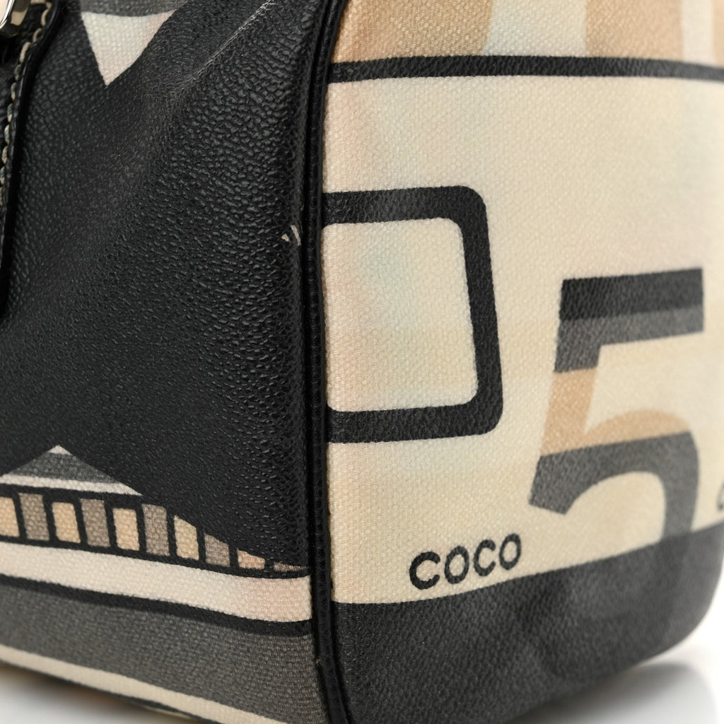 Coated Canvas Le Train Boston Bag Black