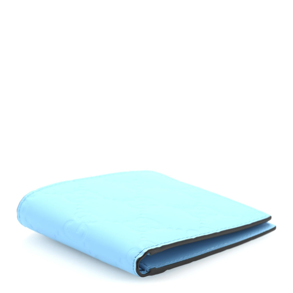 Rubber Effect GG Embossed Bi-Fold Wallet Bright Splash
