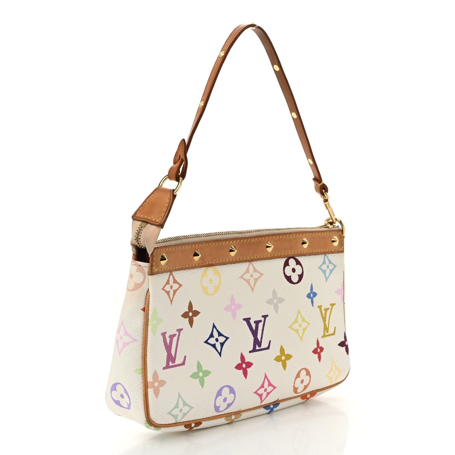 Monogram Multicolor Pochette Accessories White
