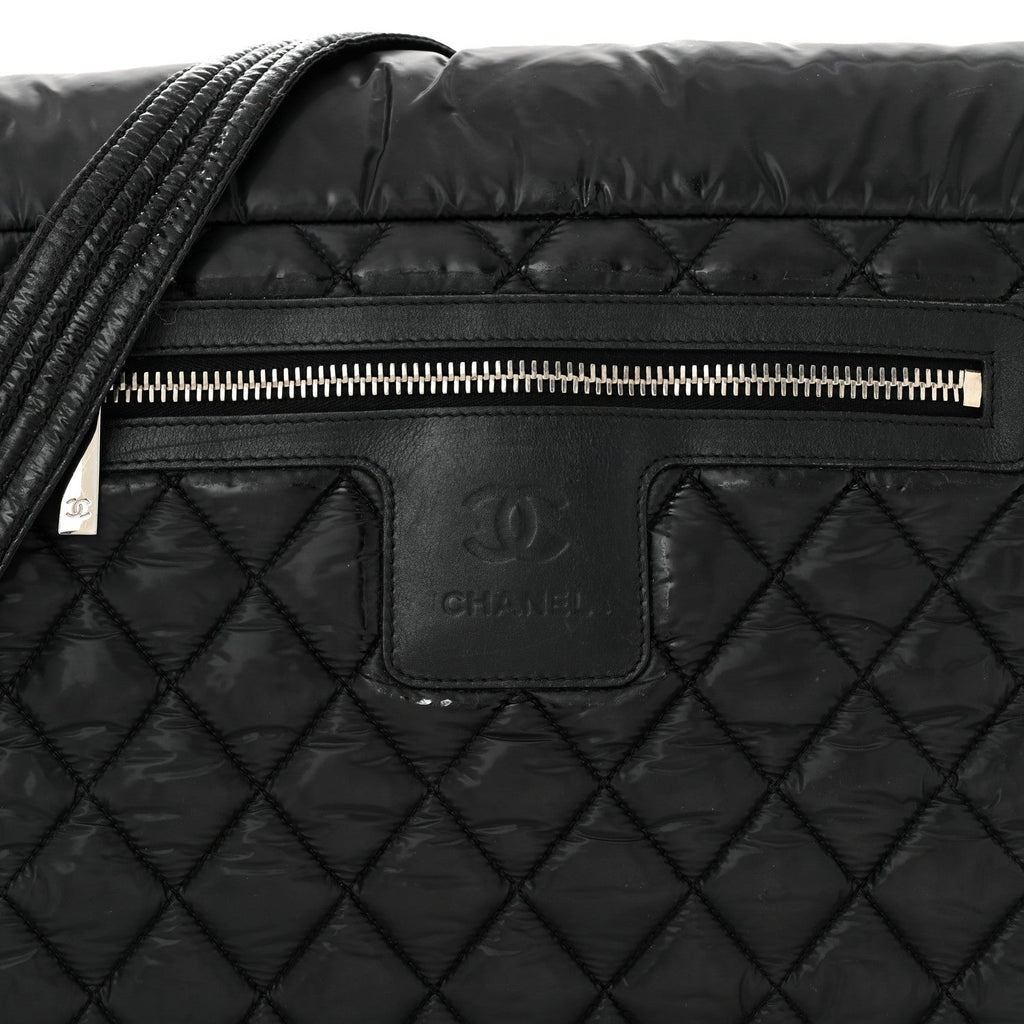Nylon Coco Cocoon Messenger Bag Black